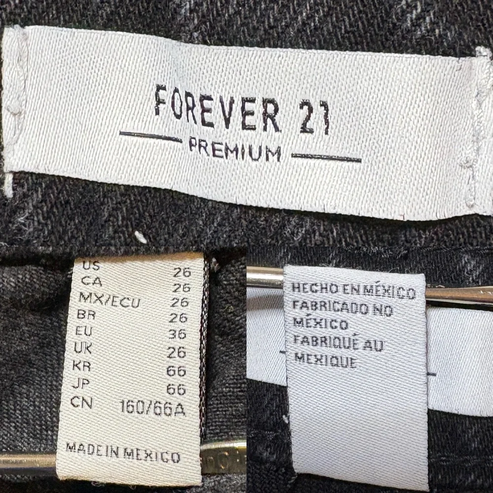 Forever 21 Premium Studded Black Denim Shorts | Size 26 | Y2K Festival